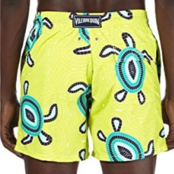 Vilebrequin Men's Moorea Mosaic Turtles Swim Trunk size large - Picture 6 of 6